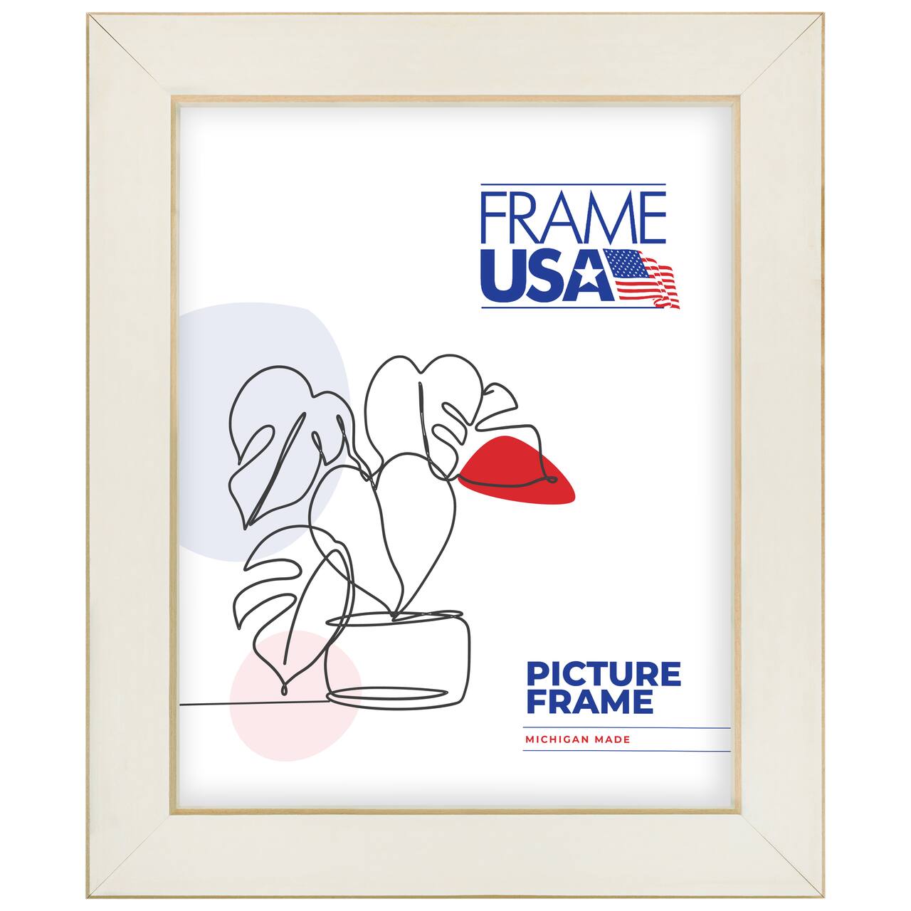 Frame USA Clean Cut Off-White Single Image Picture Frame